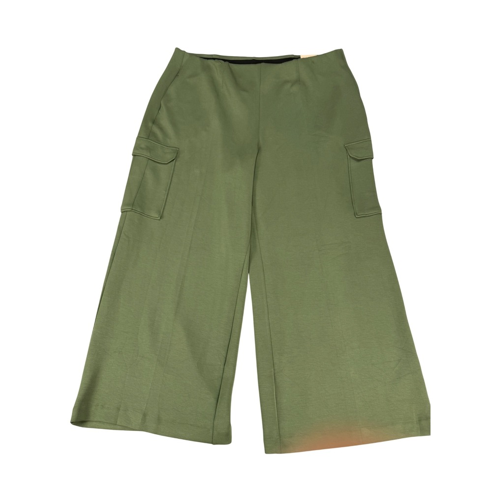 Lane Bryant Journey Wide Leg Cargo Pants Olive Green High Rise 22/24 MSRP $94